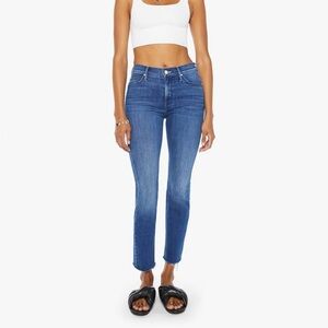 Mother The Mid Rise Dazzler Ankle Fray